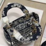 Dior Mini Lady D-Lite Bag Black  For Women 6.5in/17cm