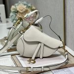 Christian Saddle Bag With Strap White For Women 10in/25.5cm