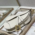 Christian Saddle Bag With Strap White For Women 10in/25.5cm