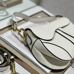 Christian Saddle Bag With Strap White For Women 10in/25.5cm