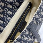 Dior Saddle Bag With Strap Blue Oblique Jacquard For Women 10in/25.5cm M0455CTZQ_M928
