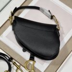Christian Dior Mini Saddle Bag With Strap Black For Women 7.5in/19cm