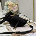 Christian Dior Mini Saddle Bag With Strap Black For Women 7.5in/19cm