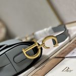 Christian Dior Saddle Bag With Strap Grey For Women 10in/25.5cm