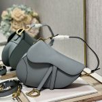 Christian Dior Saddle Bag With Strap Grey For Women 10in/25.5cm