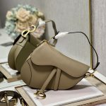 Christian Saddle Bag With Strap Brown For Women 10in/25.5cm