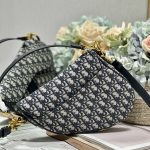 Dior Saddle Bag With Strap Blue Oblique Jacquard For Women 10in/25.5cm M0455CTZQ_M928
