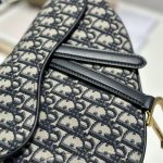 Dior Saddle Bag With Strap Blue Oblique Jacquard For Women 10in/25.5cm M0455CTZQ_M928