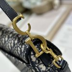 Dior Saddle Bag With Strap Blue Oblique Jacquard For Women 10in/25.5cm M0455CTZQ_M928