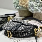 Dior Saddle Bag With Strap Blue Oblique Jacquard For Women 10in/25.5cm M0455CTZQ_M928