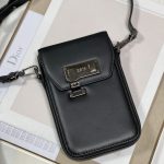 Dior Saddle Vertical Pouch With Strap Beige/Black For Women 8.5in/22cm 2ADCA446YKS_H27E