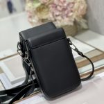 Dior Saddle Vertical Pouch With Strap Beige/Black For Women 8.5in/22cm 2ADCA446YKS_H27E