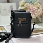 Dior Saddle Vertical Pouch With Strap Beige/Black For Women 8.5in/22cm 2ADCA446YKS_H27E
