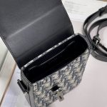 Dior Saddle Vertical Pouch With Strap Beige/Black For Women 8.5in/22cm 2ADCA446YKS_H27E