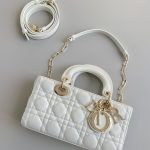 Christian Dior Small Lady D-Joy Bag White For Women 9in/22cm M0613ONGE_M030