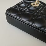 Christian Dior Small Lady D-Joy Bag Black For Women 9in/22cm