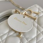Christian Dior Small Lady D-Joy Bag White For Women 9in/22cm M0613ONGE_M030