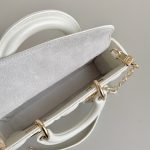 Christian Dior Small Lady D-Joy Bag White For Women 9in/22cm M0613ONGE_M030