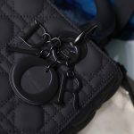 Dior Medium Lady Bag  Black/White/Beige/Grey For Women 9.5in/24cm M0565ONGE_M900