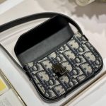 Dior Lock Messenger Pouch Black/Beige For Women 4.5in/11cm