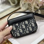 Dior Lock Messenger Pouch Black/Beige For Women 4.5in/11cm