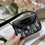 Dior Lock Messenger Pouch Black/Beige For Women 4.5in/11cm