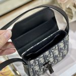 Dior Lock Messenger Pouch Black/Beige For Women 4.5in/11cm