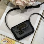 Dior Lock Messenger Pouch Black/Beige For Women 4.5in/11cm