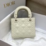 Christian Dior Mini Lady Bag White For Women 6.5in/17cm