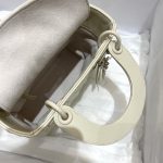 Christian Dior Mini Lady Bag White For Women 6.5in/17cm