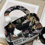 Dior Mini Lady D-Lite Bag White/Black For Women 6.5in/17cm