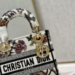 Dior Mini Lady D-Lite Bag White/Black For Women 6.5in/17cm