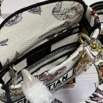 Dior Mini Lady D-Lite Bag White/Black For Women 6.5in/17cm