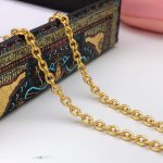 Dior Necklace Engraved Storage Gold For Women