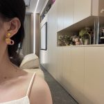 Dior Pearl CD Earrings Gold For Women