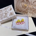 Dior Pearl CD Earrings Gold For Women