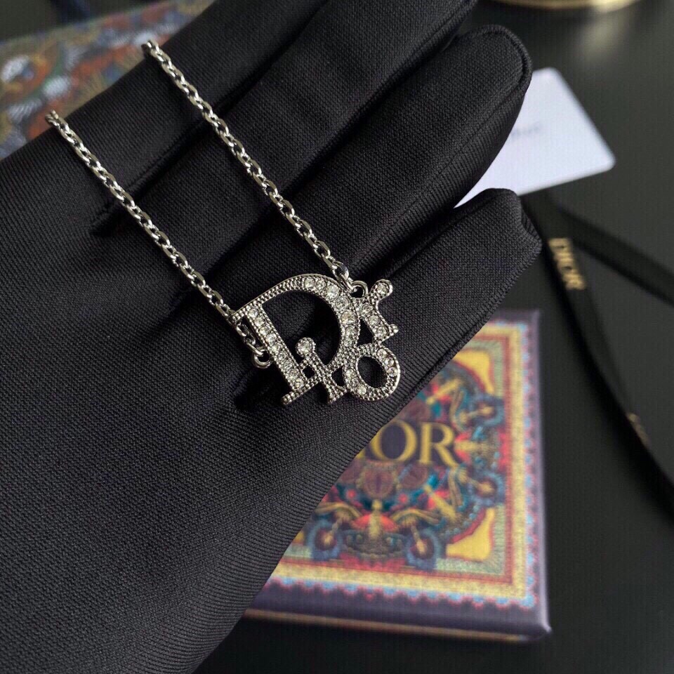 Dior Vintage Necklace Silver For Women