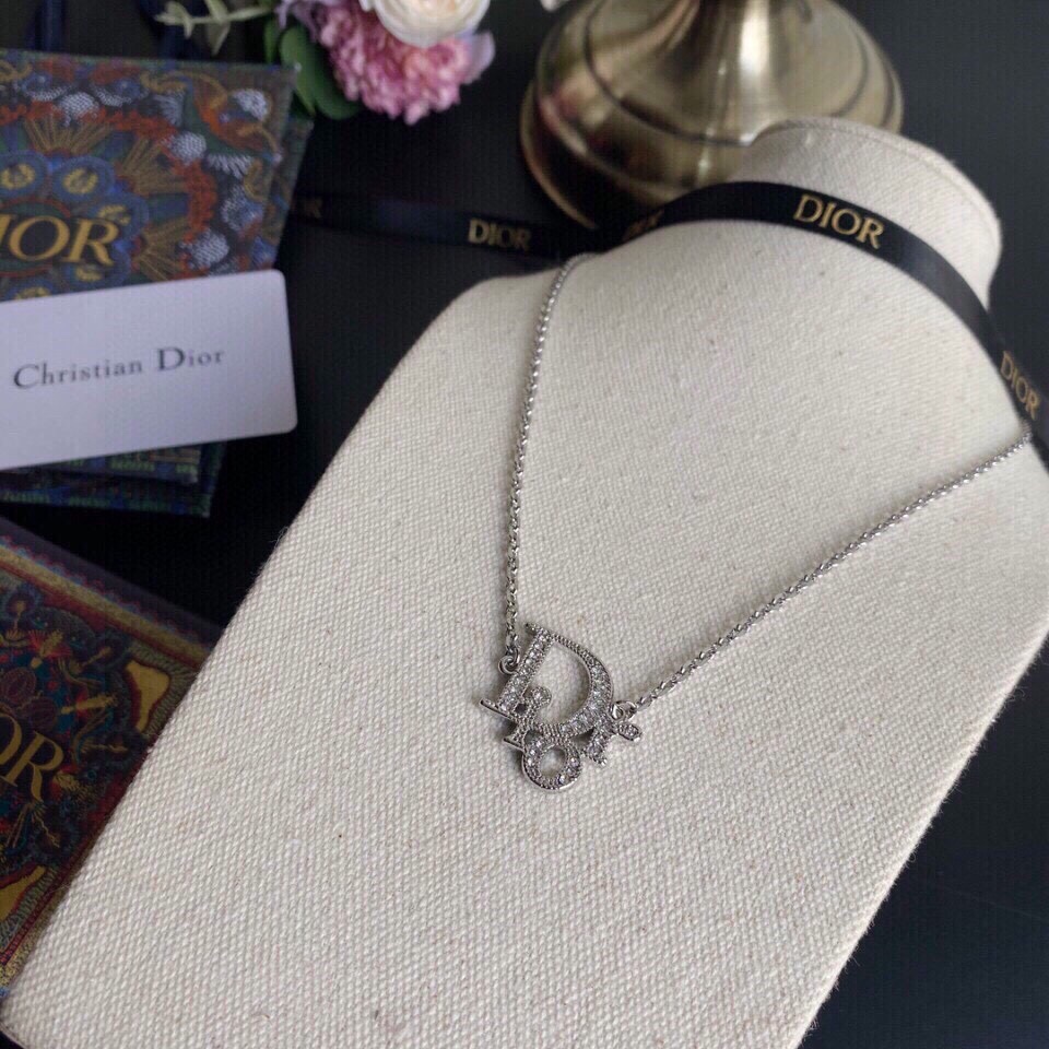 Dior Vintage Necklace Silver For Women