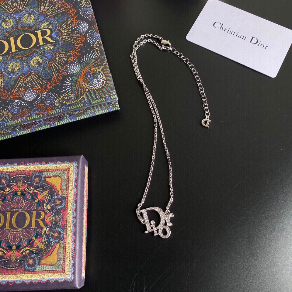 Dior Vintage Necklace Silver For Women
