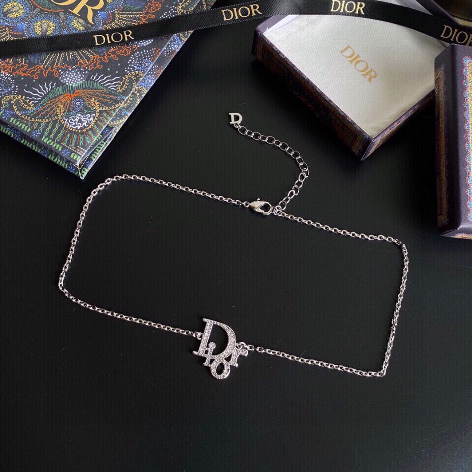 Dior Vintage Necklace Silver For Women