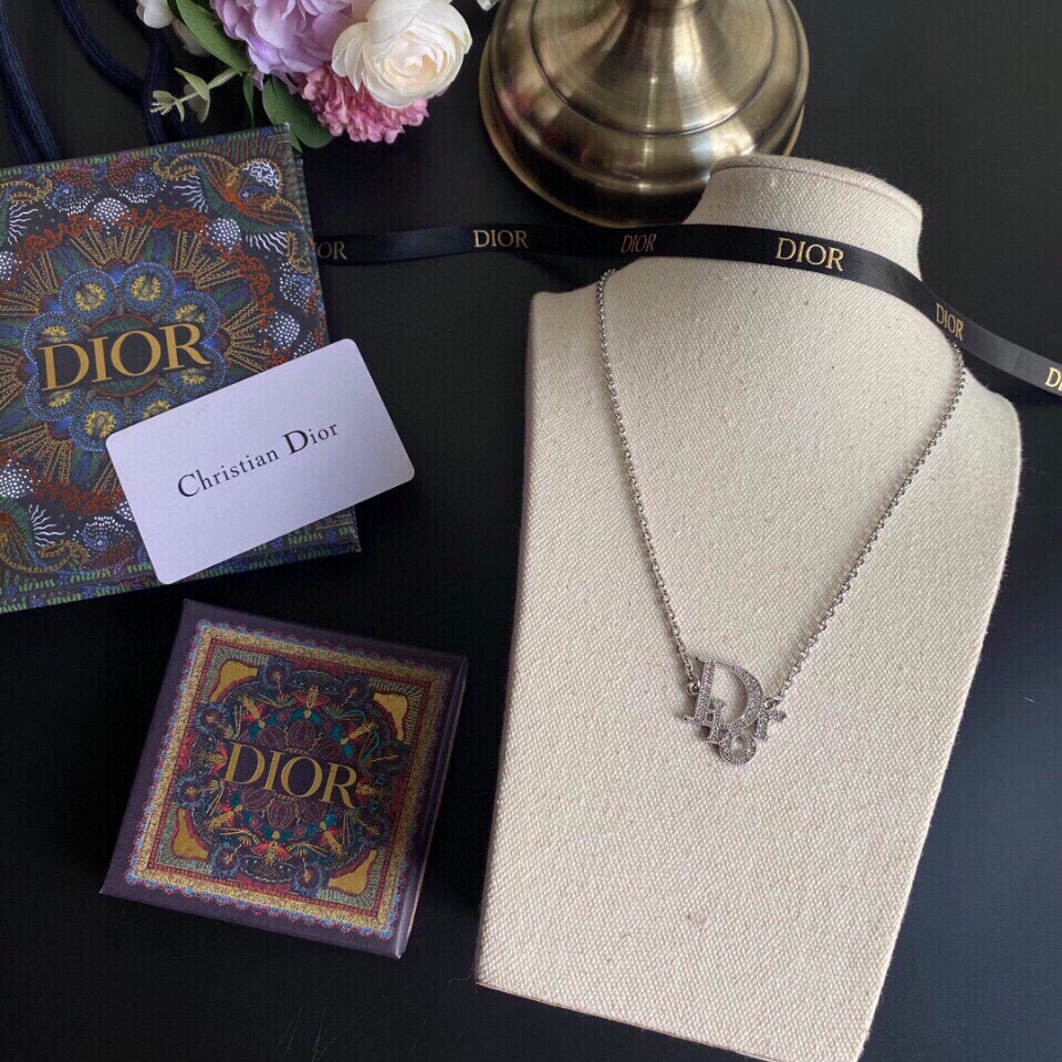 Dior Vintage Necklace Silver For Women
