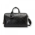 Gucci GG Embossed Duffle Bag Black For Men 17.5in/44.5cm 625768 1W3CN 1000
