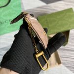 Gucci GG Marmont Keychain Wallet Beige For Women‎ 3.9 in/ 10 cm