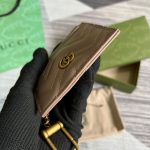 Gucci GG Marmont Keychain Wallet Beige For Women‎ 3.9 in/ 10 cm