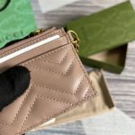 Gucci GG Marmont Keychain Wallet Beige For Women‎ 3.9 in/ 10 cm