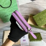 Gucci GG Marmont Zip Around Wallet Purple/ Blue For Women‎ 7.5 in/ 19 cm