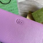 Gucci GG Marmont Zip Around Wallet Purple/ Blue For Women‎ 7.5 in/ 19 cm