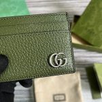 Gucci GG Marmont Card Case Green For Men 4.2in/11cm ‎‎‎657588 DJ20F 3352