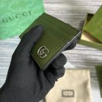 Gucci GG Marmont Card Case Green For Men 4.2in/11cm ‎‎‎657588 DJ20F 3352