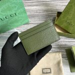 Gucci GG Marmont Card Case Green For Men 4.2in/11cm ‎‎‎657588 DJ20F 3352
